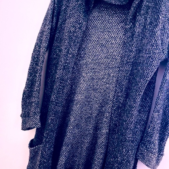 Cozy Knit Women's Open Knit Cardigan Sweater - Charcoal LIKE NEW - Picture 1 of 12